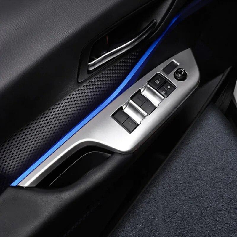 Для Toyota C-HR CHR 2016 2017 2018 панель стеклоподъемника рама охватывает панель стеклоподъемника Стайлинг автомобиля автомобильные аксессуары