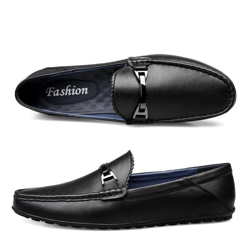 Casual Luxury Brand Summer Men Loafers Genuine Leather Moccasins Light Breathable Slip On Brogue Shoes Soft Italian Mens Shoes