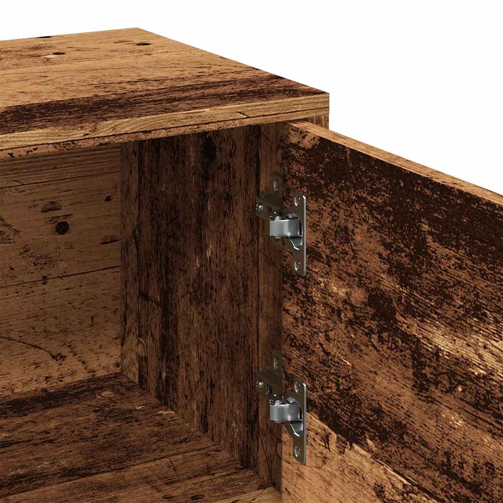 TV Stand with Rustic Wood Effect 102 x 30 x 37.5 cm Engineered Wood