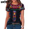 Летняя женская футболка с круглым вырезом и коротким рукавом с принтом «Бохо» для женщин