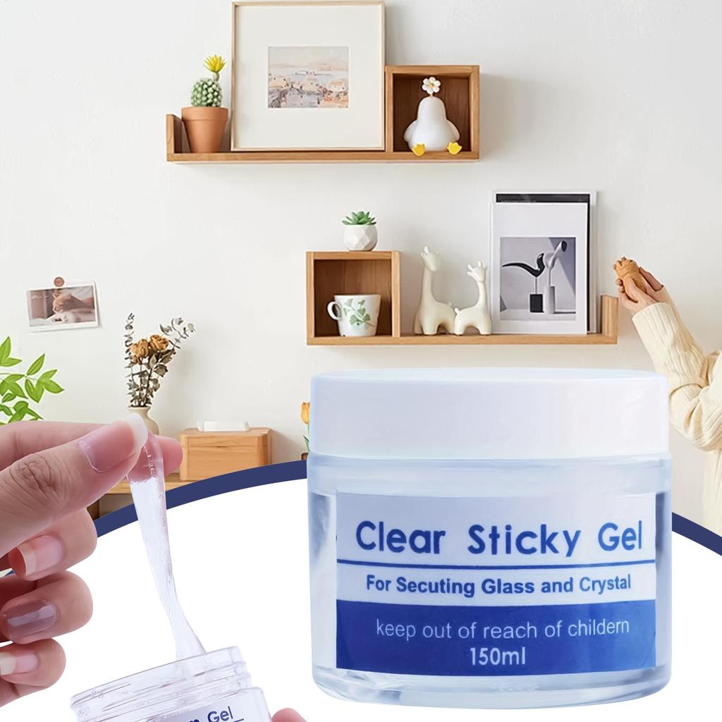 30/150 мл Гель-воск для музейных экспонатов Съемный Многоразовый Прозрачный Не оставляет следов Выставочная Шпатлевка Предотвращает Падение для Керамики Стекла Антиквариата
