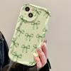 Чехол для телефона с акварельным узором "Зеленый бант" для Samsung Galaxy S26 S25 S24 S23 S22 Ultra Plus FE A16 A17 A37 A36 A57 A56 A55