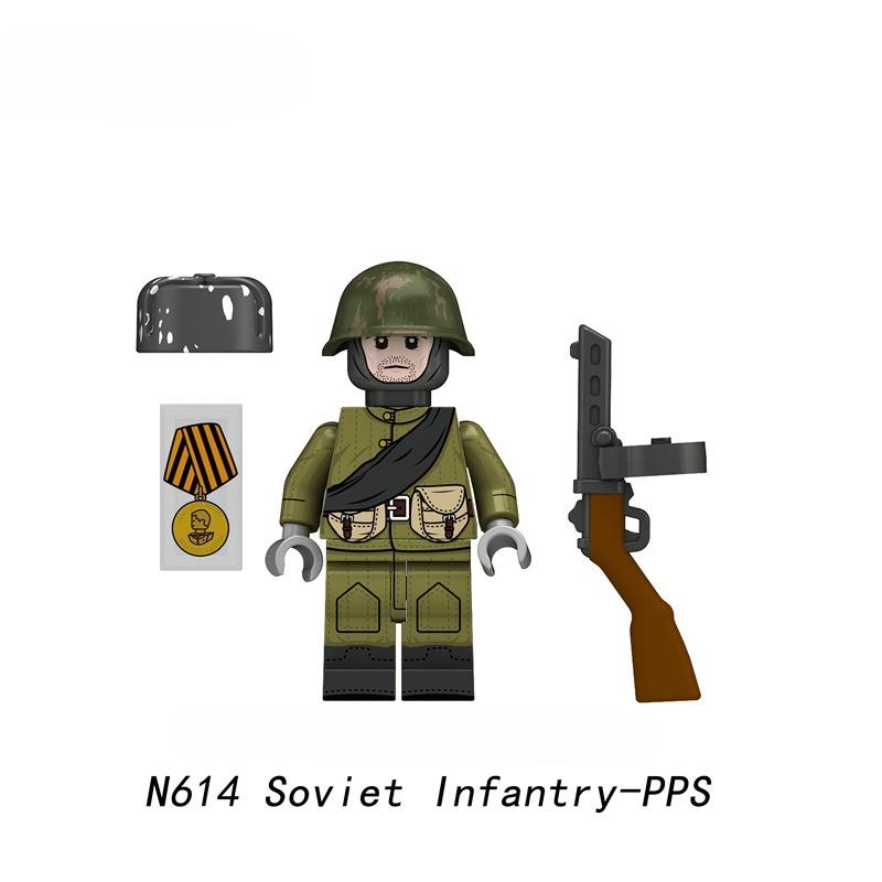 MOC Soldier Accessories Building Block Фигурки Мини-персонажи Развивающие игрушки Рождество Для детей