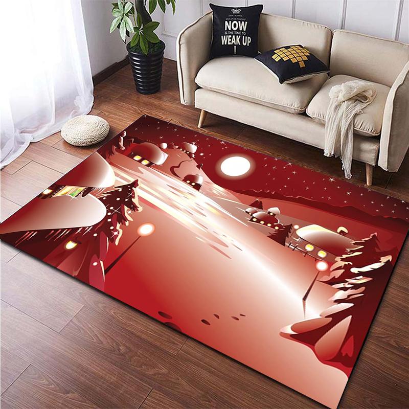 Рождественский большой ковер с HD-печатью, ковер для гостиной, спальни, украшение дивана, нескользящие коврики, дропшиппинг Alfombras