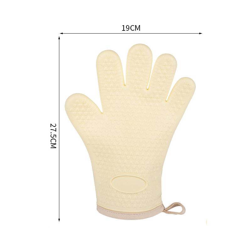 Толстые силиконовые термостойкие перчатки, устойчивые к высоким температурам, кухонные перчатки для духовки, микроволновой печи, противоскользящие, легко моются