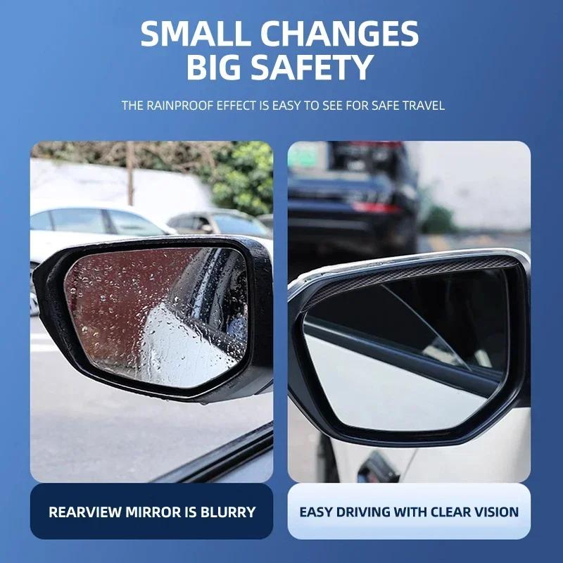 BAII9 2025 Hot 2pcs Car Rear View Mirror Sticker Rain Eyebrow For BMW 50th Kith 5 Series F20 E39 F10 F30 E90 E46 E60 G60 X5 E87 F11 G2