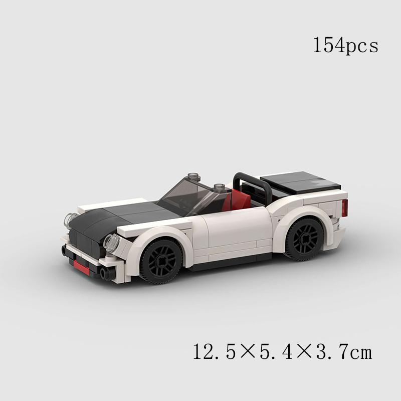 City Speed Convertible MOC Old Car Super Race Vehicle Model Building Block Racing Brick Technical Christmas Gift Rally Sport Toys
