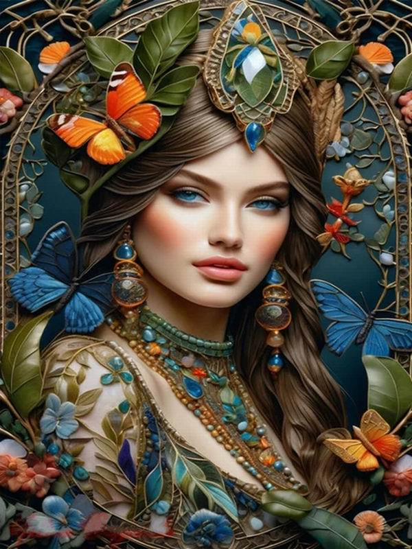 Diamond Painting New Collection 2024 Elegant and Noble Woman Diy Full Square Round Drill Rhinestone Embroidery Girl Mosaic Cross Stitch Kits