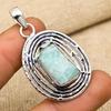 Необработанный амазонит драгоценный камень ручной работы 925 стерлингового серебра ювелирные изделия кулон для свадебного подарка