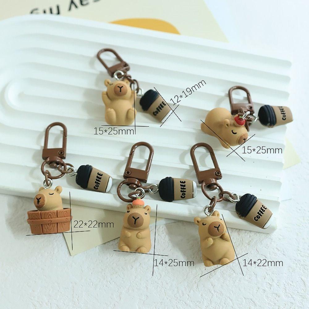 Cute Capybara Keychain Kawaii Car Key Ring New Bag Accessories Pendant