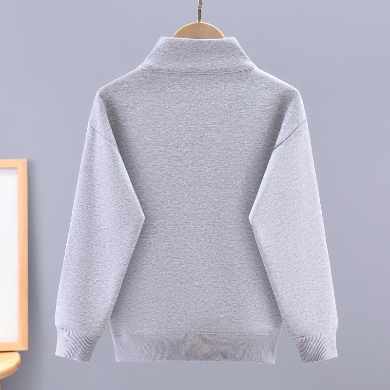 Толстовка для мальчиков со стойкой - Повседневный топ с длинным рукавом для учеников начальной и средней школы, для ношения весной/осенью