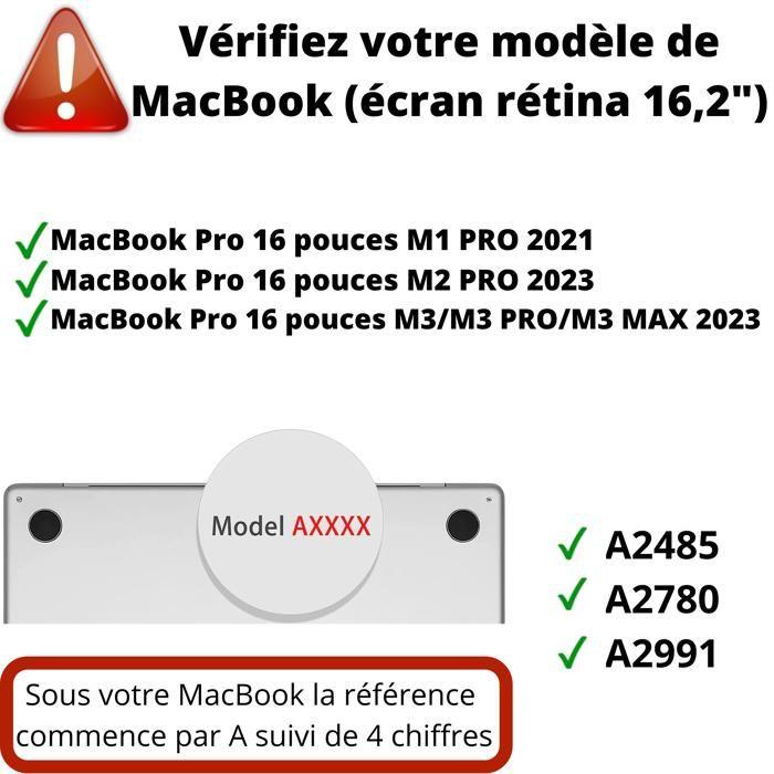Coque pour MacBook Pro 16 (16,2") - Protection 360 Etui Rigide Transparent Phonillico®