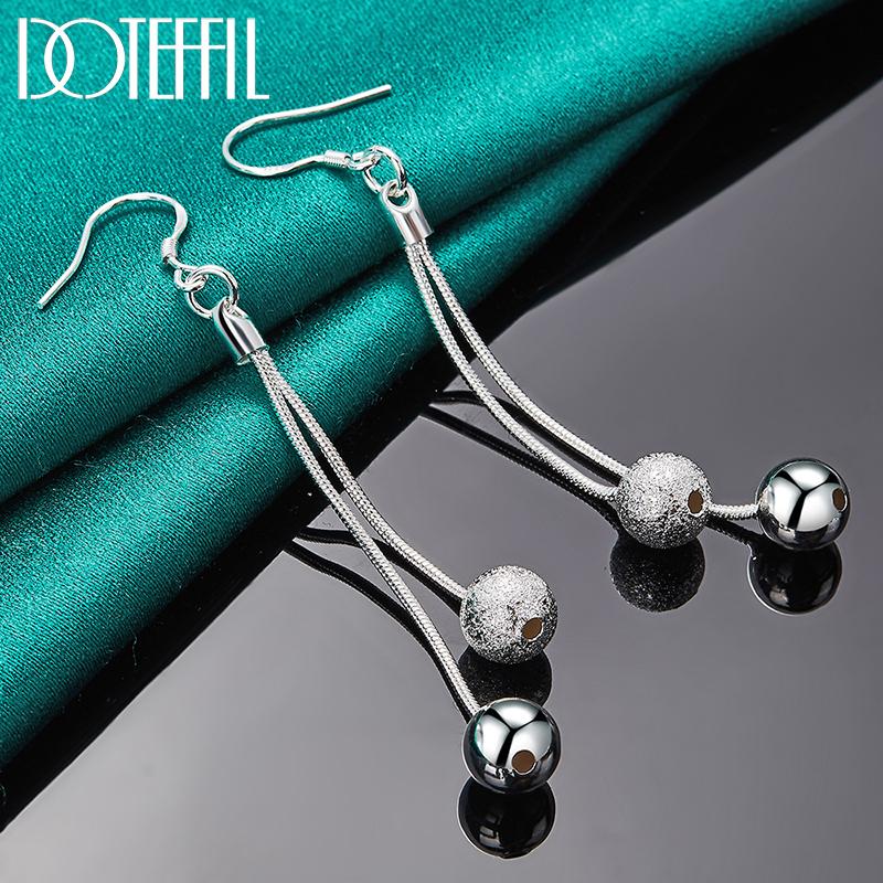 Серьги-подвески из бисера, подарочные серебряные модные украшения