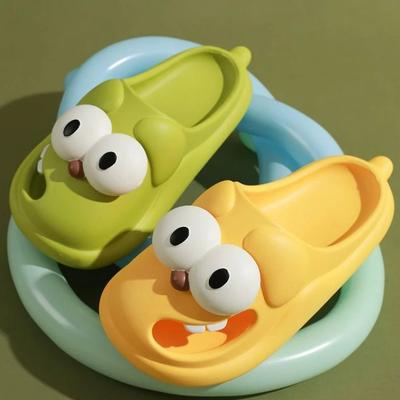 Тапочки Tongue Kiss, тапочки для собак с большими глазами, милые забавные тапочки с большими глазами и забавным рисунком из мультфильма, тапочки из ЭВА для женщин