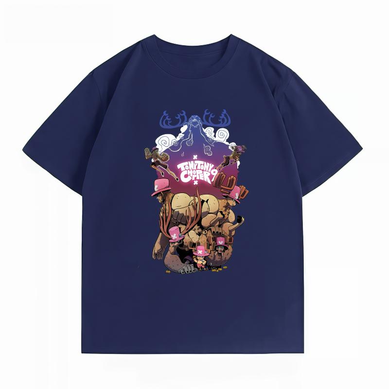 Unisexs Clothing New 100 Cotton Summer TShirt One Piece Unisexs TShirt Chopper Print Casual Unisexs TShirt