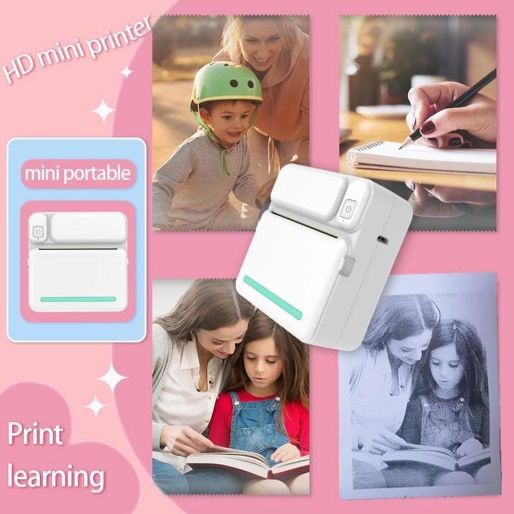 HD Photo Mini Label Printer Thermal Portable Printers Stickers Paper Inkless Wireless 200dpi 57mm Printing