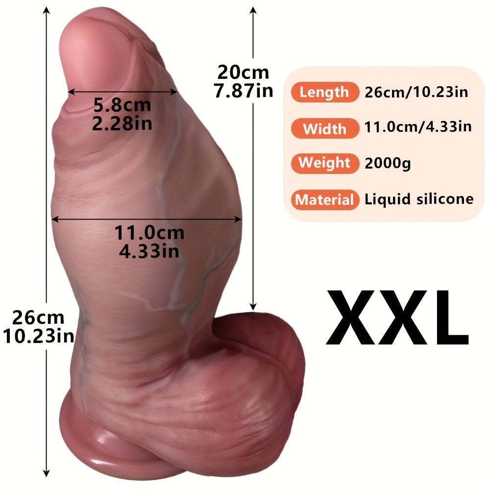 Очень толстый 11 см реалистичный XXL дилдо, очень широкий пенис из жидкого силикона с сильной присоской, ультрамягкий большой дилдо для анальной и вагинальной игры, мужчины женщины