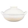 Hasegawa Healthy Earthenware Steamer, Large, 31 Cm, 3000 Ml Capacity, Serves 3-5, Direct Heat Only, White, Iga Ware, Made In Japan, ZW-19
