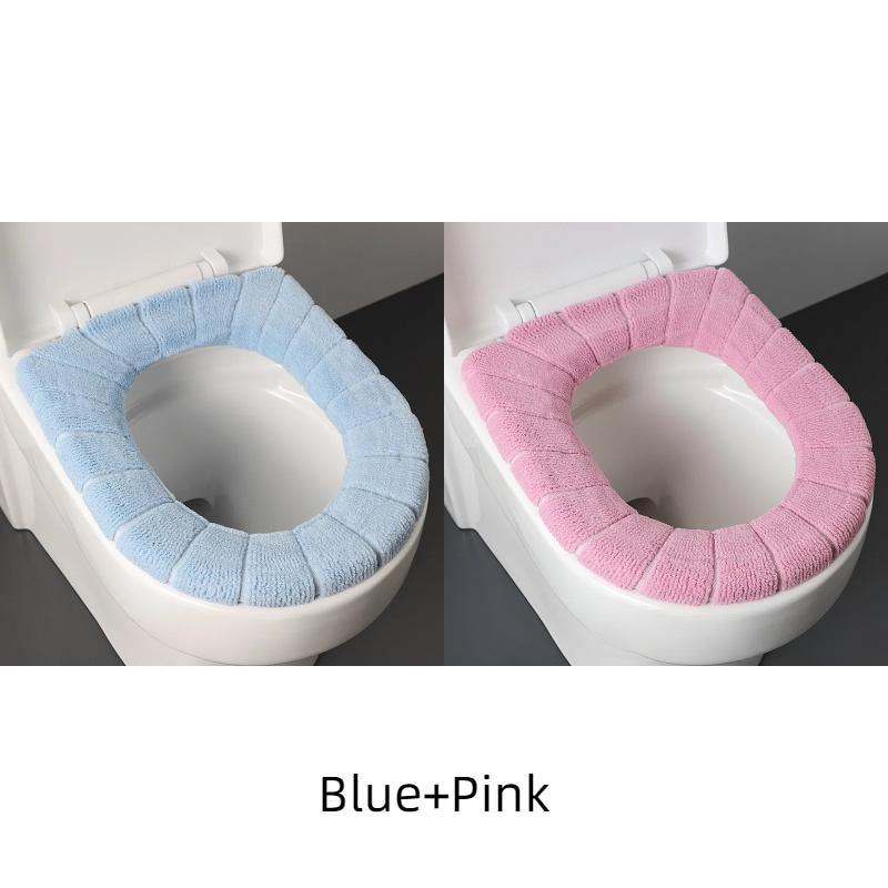 2856A Утолщенная плюшевая O-образная подушка для унитаза Скандинавская универсальная накладка на сиденье для унитаза Подушка для унитаза с флисовой подкладкой Крышка для унитаза