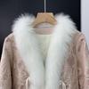 New Chinese Style Fur Fox Fur Jacket Goose Down Jacket Retro Fashion Women's Short Lady Jacket