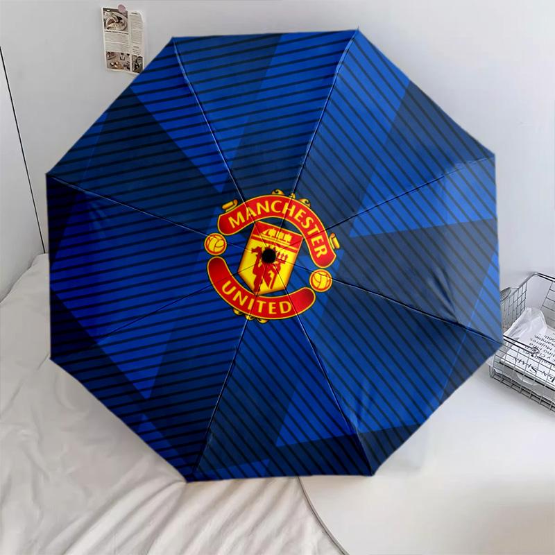Man Utd2pattern, automatic folding umbrella, portable and foldable design, 8 ribs, a Christmas or birthday gift.