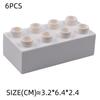6 шт. 2X4 больших размеров, красочные строительные блоки, большие 2*4 точки, толстые кирпичи, образовательные, творческие детские игрушки, совместимые