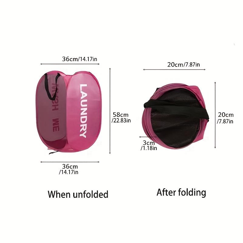 Складная корзина для белья с ручкой - Складная корзина для белья из сетчатой ткани, экономящая место, подходит для ванных комнат, Корзины для белья