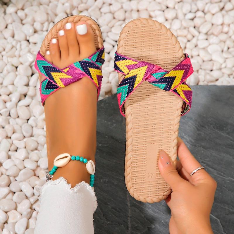 Fashion Natural Linen Slippers Summer Home Indoor Sandals Men's Women's Unisex Spring and Autumn Couples Landing Guests Flax Non-slip