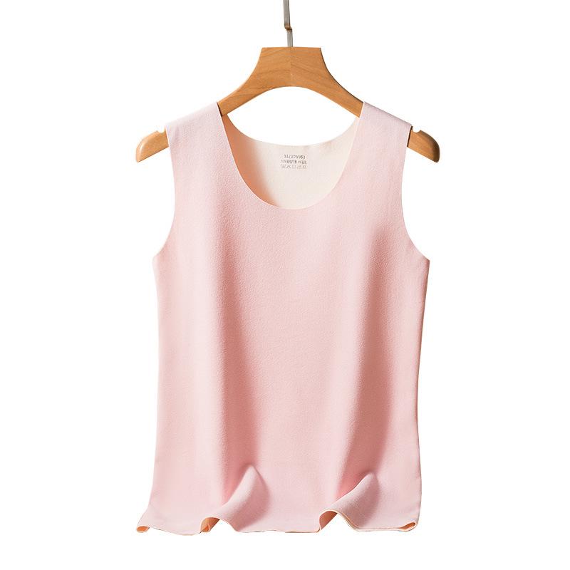 Мужской и женский двухцветный двусторонний бархатный бесшовный корректирующий жилет с отшлифованным низом.