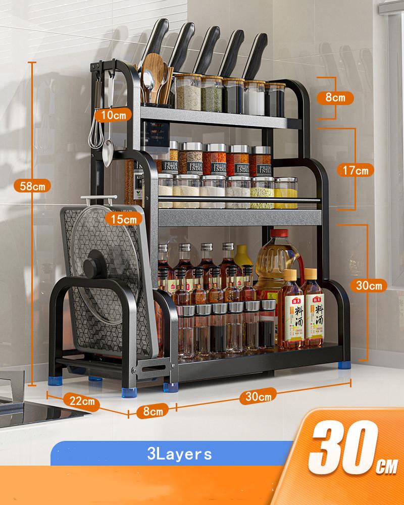 2 слоя 3 слоя Нержавеющая сталь кухонная стойка для хранения палочек для еды приправы полка органайзер нож банка бытовые принадлежности