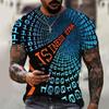 Brand Men's Summer Short-sleeved Technology Empty Digital Information 3d Printed T-shirt Harajuku Fashion Size 6XL