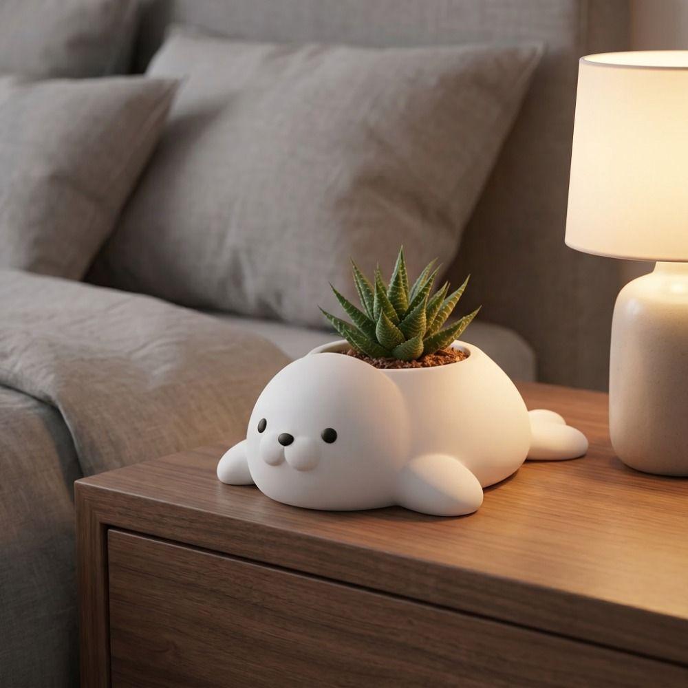 Home Decor Seal Flowerpot Storage Box Desktop Ornaments Potted Plant Containers Indoor