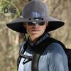 Outdoor Wide Brim Sun Hat with Solar Powered Fan Fishing Camping Hiking Breathable Mesh Design Women UV Protection Hat