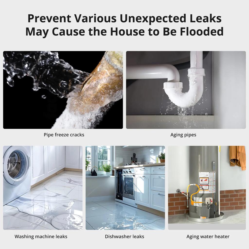 SNZB-05P Zigbee 3.0 Water Leak Detector 5 Years Lifetime IP67 Waterproof Remote Control Smart Home with Alexa Google Home