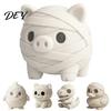 Праздничный подарок для друзей Миниатюрная фигурка животного-мумии, 3D-печатные фигурки свиньи, курицы, динозавра, утки из материала PLA, статуэтка кошки, жутко-милый настольный
