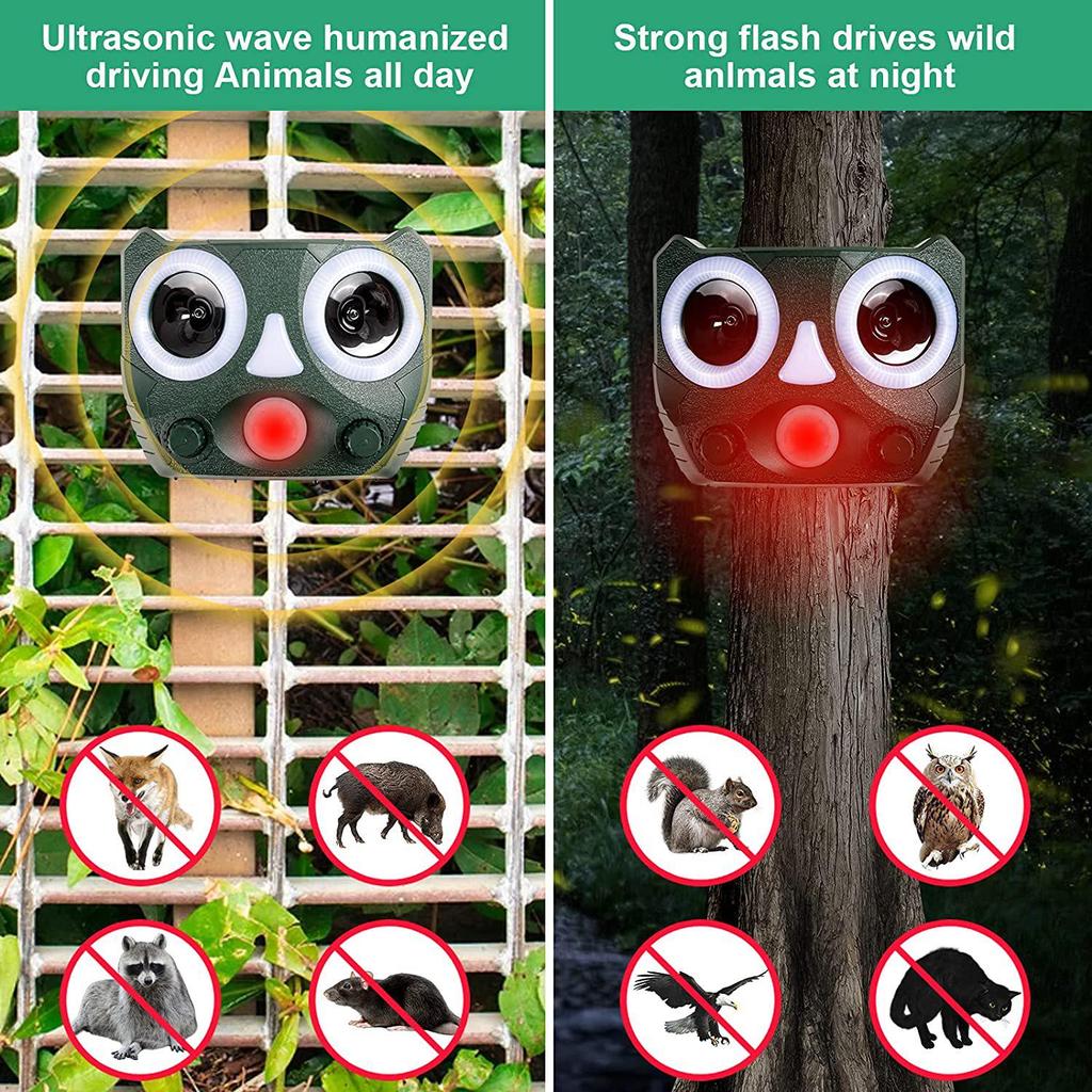 Ultrasonic Solar Animal Repellent: Bird, Cat & Rat Deterrent