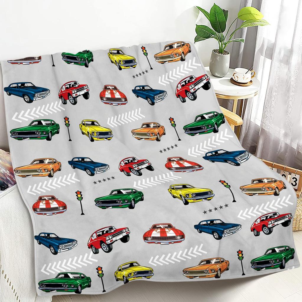 Cool Boy Racing Blanket For Men Flannel Blanket