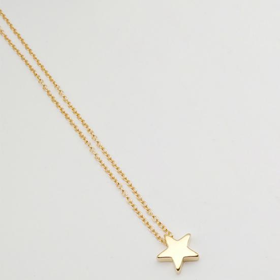 Ожерелье, простая антикоррозийная женская цепочка на ключицу в форме пятиконечной звезды
