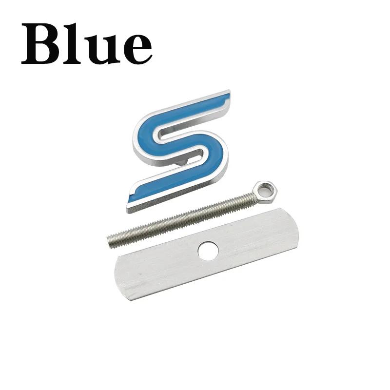 1 шт. 3D Металлическая решетка радиатора S Хромированный значок-эмблема Наклейки на автомобиль для Focus Fiesta Ecosport Kuga Mondeo Everest Стайлинг автомобиля