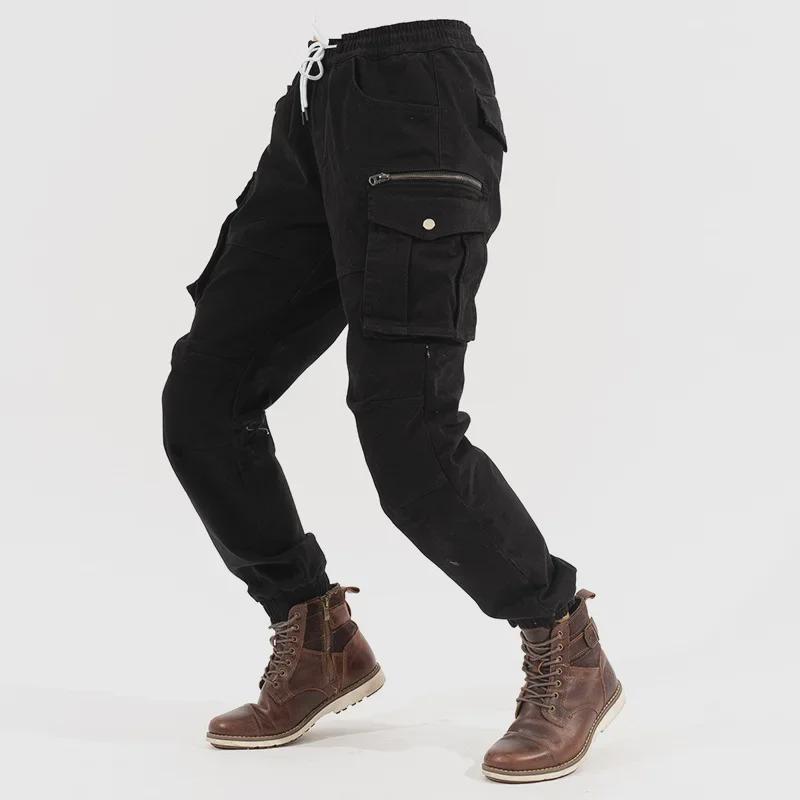 Мотоциклетные штаны унисекс: Комбинезон облегающего кроя с несколькими карманами для защиты от падений на все сезоны