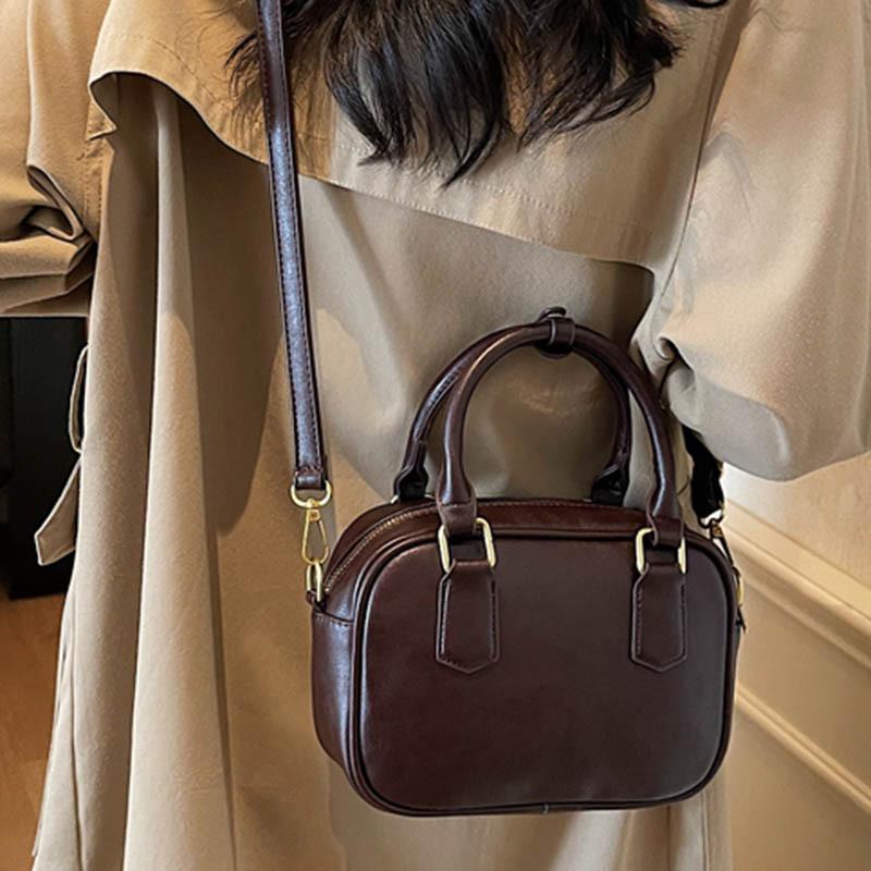 Retro Commuter Large-capacity Shoulder Bag 2025 Autumn New Boston Handbag Korean Version Messenger Bag Bag Woman