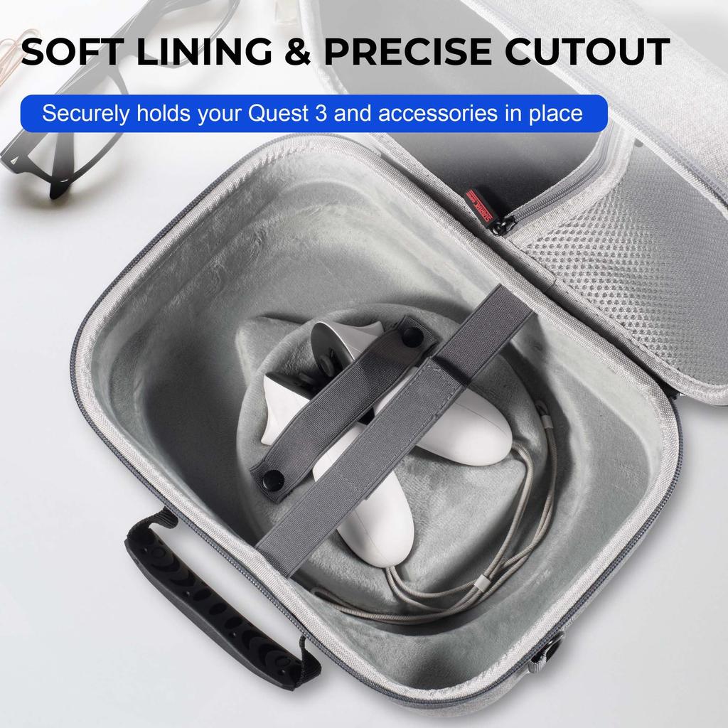 Совместим с Meta Quest Quest 3 Чехол для хранения Чехол для переноски Большая вместимость VR-аксессуар Защитный чехол Портативная наплечная сумка Ударопрочный Легко