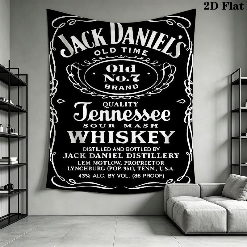 Jack Daniel'S Timeless Classic Tapestry Wallmounted Background Cloth Background Wall Hanging Cloth Wall Decoration Atmospheric Background Cloth