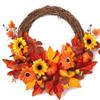 Sunflower Pumpkin Truck Wreath Home Decoration