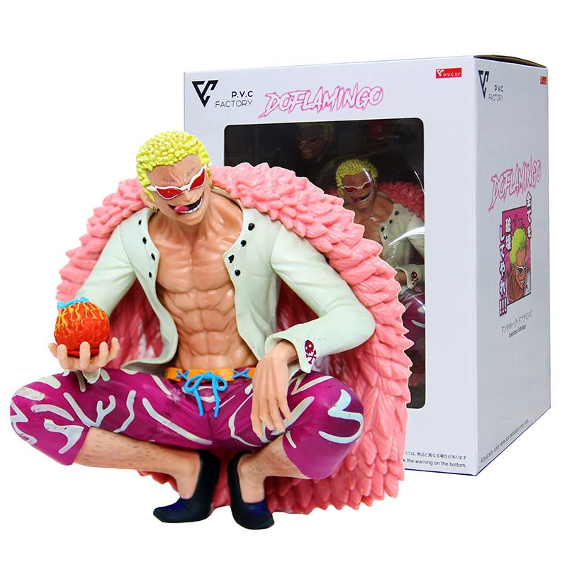 15 см Аниме Фигурки One Piece Ока Ситибукай Донкихот Дофламинго Фигурка Действия ПВХ Коллекция GK Статуя Дьявольского Плода Модель Игрушки
