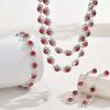 Women Inlaid Rhinestone Chain Necklace Earrings Bracelet Wedding Party Festival Gift