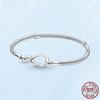 Fashion Bracelet 925 Sterling Silver Moments Infinity Knot Snake Chain Bracelet Fit Original Charms Jewelry Gift