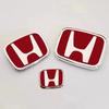 ZMJ4  Car Steering Wheel Emblem H-Sticker For Honda Civic Accord City CRV Jade Fit Odyssey Hybrid Red Black Blue Interior Modification