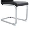 Set of 4 black PU material arc-shaped chairs - perfectly integrated into industrial and modern home design
