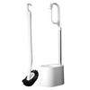 Japan Cleantec Ka:z Clean Toilet Brush & Stand, W, White, 9.5cm Wide, 46cm Long, with Handle, Reaching Under the Edge, Easy Cleaning, Water Drainage